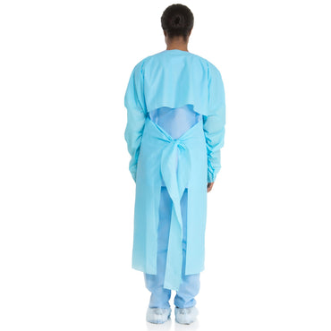 Halyard Protective Procedure Gown One Size Fits Most Blue NonSterile ASTM F1671 Disposable (315087_EA)