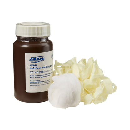 Dukal Wound Packing Strip Iodoform 1/4 Inch X 5 Yard Sterile Antiseptic (348492_EA)