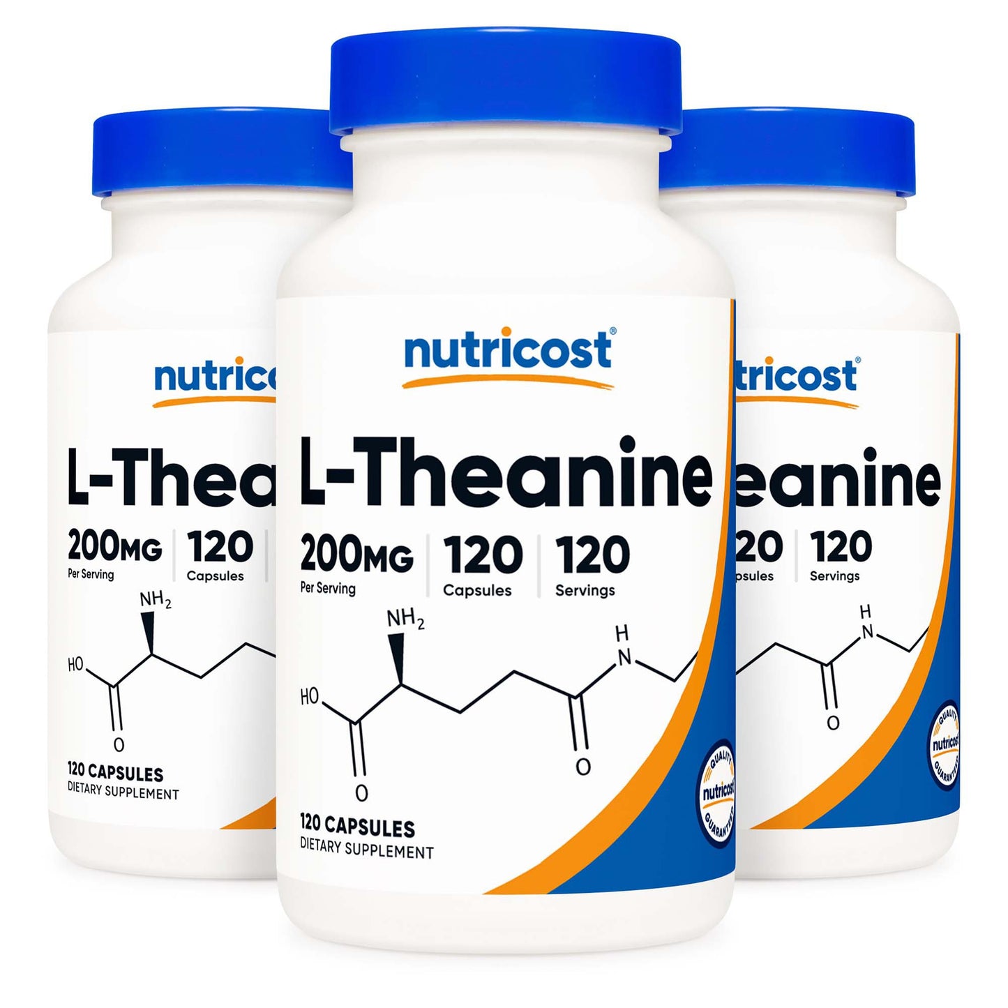 nutricost® Dietary Supplement L-Theanine 200 mg Strength Capsule 120 Per Bottle (1270257_BT)