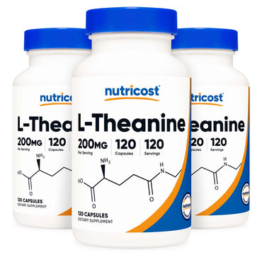 nutricost® Dietary Supplement L-Theanine 200 mg Strength Capsule 120 Per Bottle (1270257_BT)