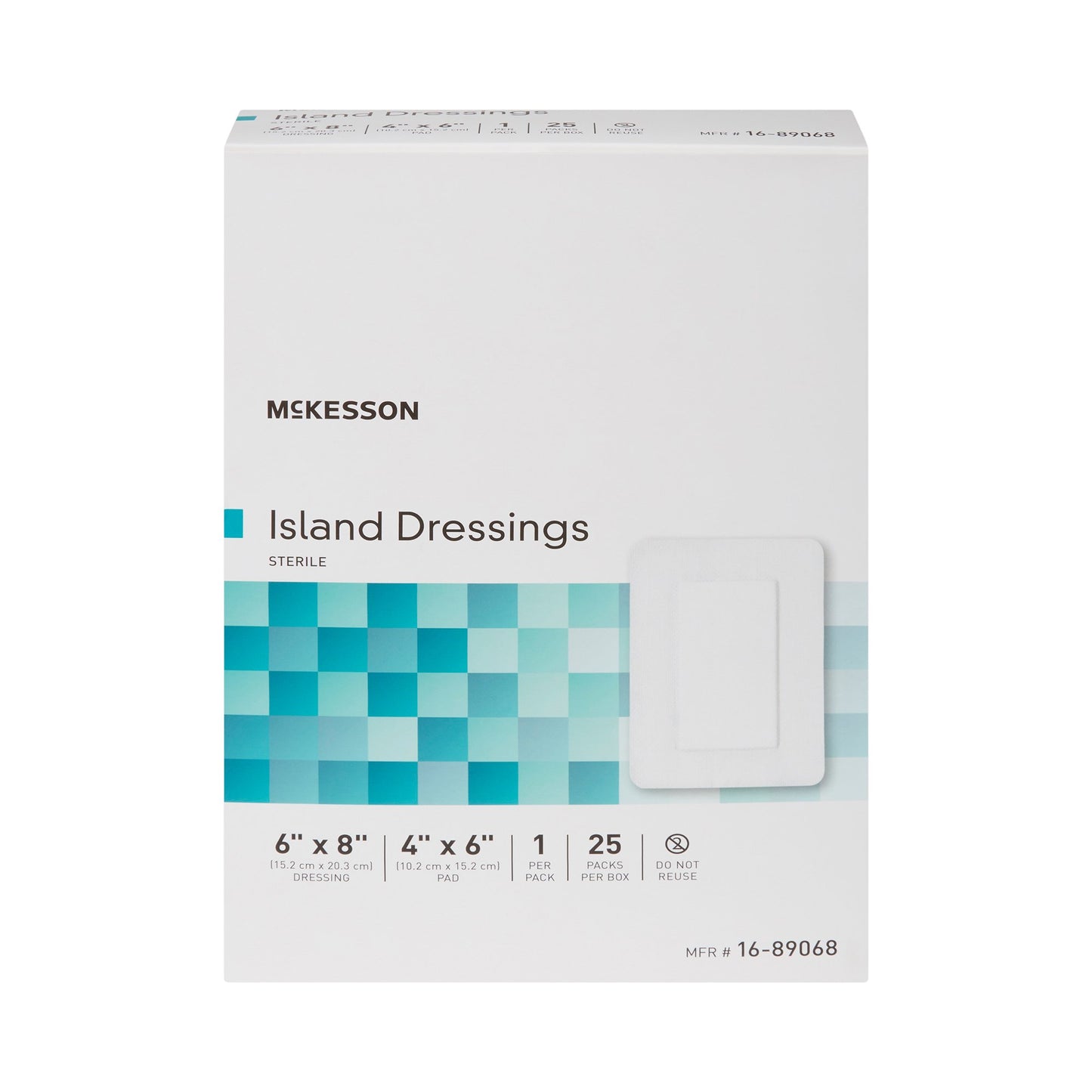 McKesson Island Dressing 6 X 8 Inch Rectangle Sterile (488926_BX)