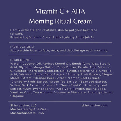 Skintensive® Vitamin C + AHA Morning Ritual Cream Facial Moisturizer 1.6 oz. Jar Unscented Cream (1267987_CS)