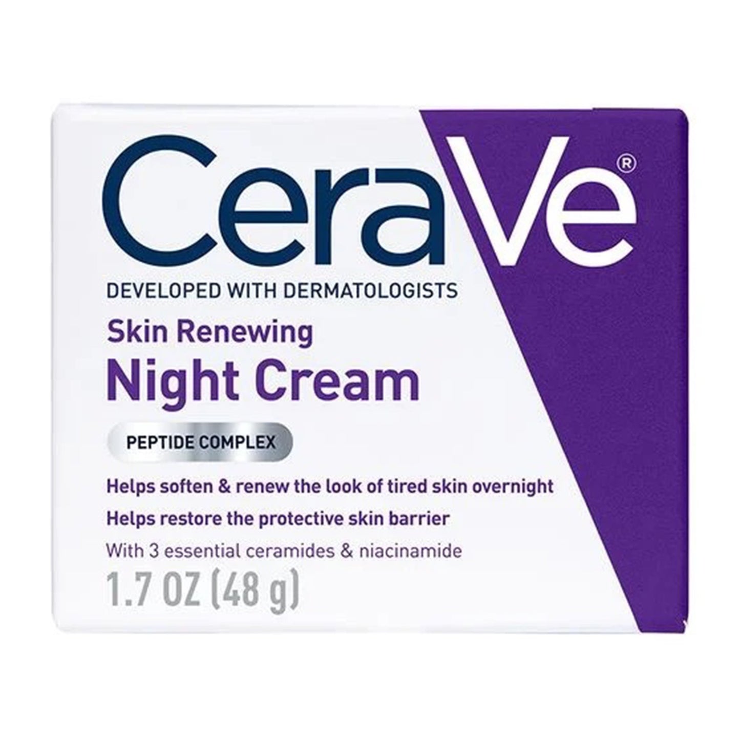 CeraVe® Skin Renewing Night Cream Facial Moisturizer 1.7 oz. Jar Unscented Cream (1253468_EA)