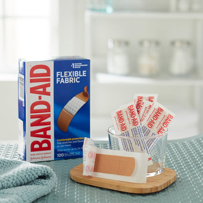 Band-Aid® Adhesive Strip 1 X 3 Inch Fabric Rectangle Tan Sterile (115847_EA)