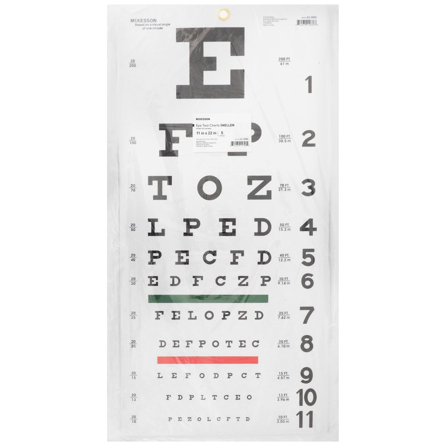 McKesson Eye Chart 20 Foot Distance Acuity Test (1038457_BG)