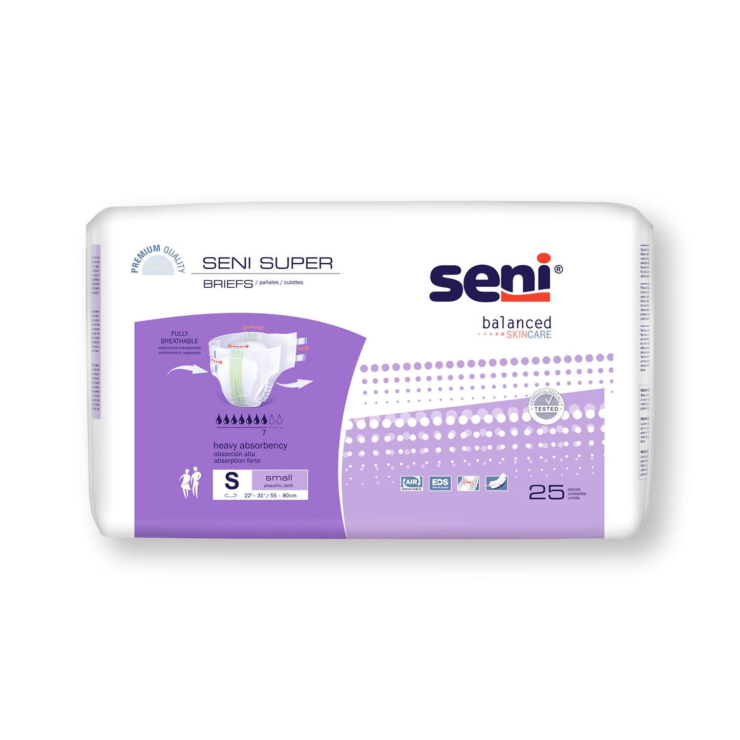 Seni® Super Unisex Adult Incontinence Brief Small Disposable Heavy Absorbency (1163834_CS)