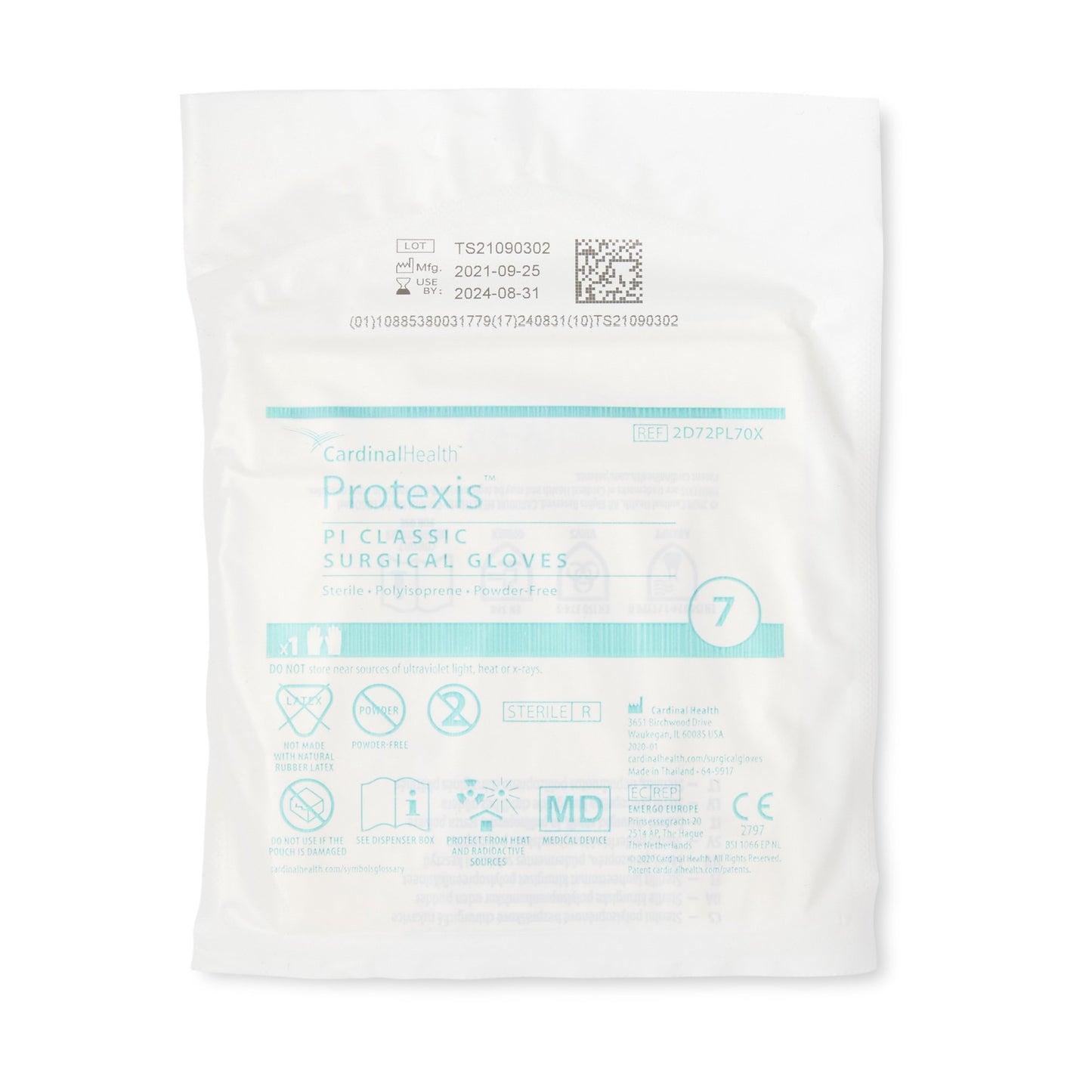 Protexis™ PI Classic Surgical Glove Size 7 Sterile Polyisoprene Standard Cuff Length Smooth Ivory Not Chemo Approved (807440_CS)
