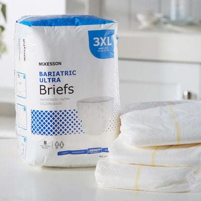 McKesson Ultra Bariatric Unisex Adult Incontinence Brief 3X-Large Disposable Heavy Absorbency (724912_BG)