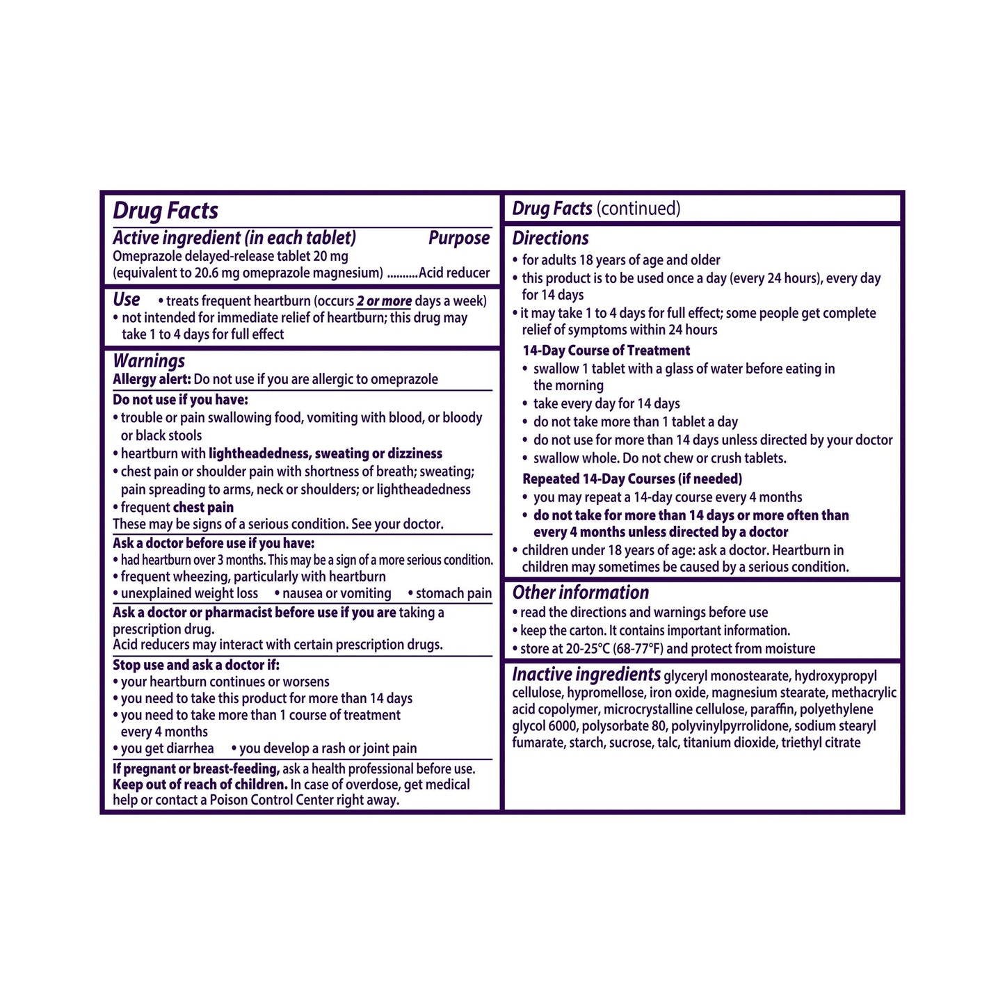 Prilosec OTC® Antacid 20 mg Strength Tablet 14 per Box (579003_BX)