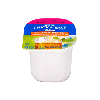 Thick & Easy® Thickened Beverage 4 oz. Portion Cup Iced Tea with Lemon Flavor Liquid IDDSI Level 2 Mildly Thick (732817_CS)