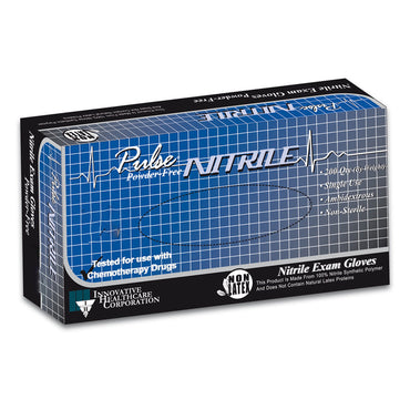 Pulse® Nitrile Exam Glove Small NonSterile Nitrile Standard Cuff Length Textured Fingertips Aqua Blue Chemo Tested / Fentanyl Tested (764269_CS)