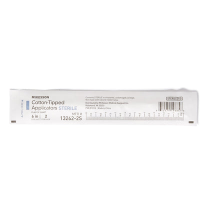 McKesson Swabstick Cotton Tip Plastic Shaft 6 Inch Sterile 2 per Pack (854351_PK)