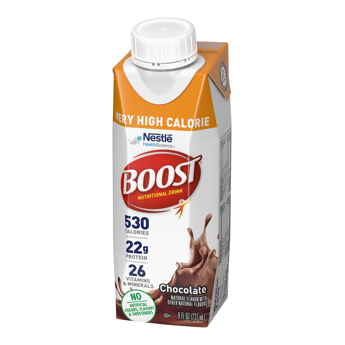 Boost® Very High Calorie Oral Supplement Chocolate Flavor Liquid 8 oz. Reclosable Carton (1212300_CS)