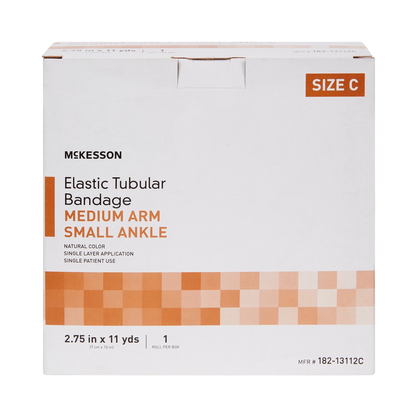 McKesson Spandagrip™ Elastic Tubular Support Bandage 2-3/4 Inch X 11 Yard Medium Arm / Small Ankle Pull On Natural NonSterile Size C Standard Compression (1112848_CS)