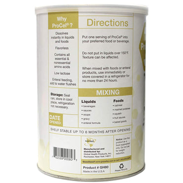 ProCel® Oral Supplement Unflavored Powder 10 oz. Can (671489_EA)
