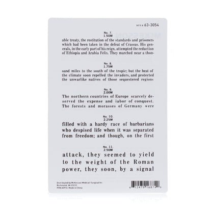 McKesson Vision Screening Card 12 Inch Distance Acuity Test (1038456_EA)
