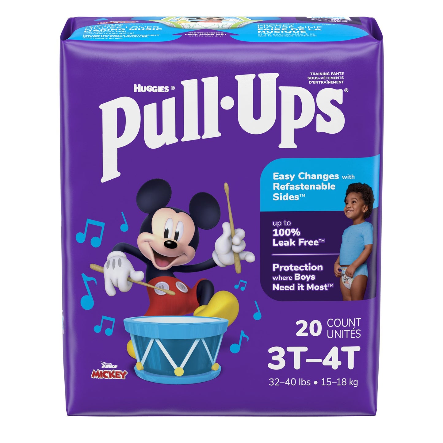 Pull-Ups® Male Toddler Training Pants Size 3T to 4T Disposable Moderate Absorbency (1160320_PK)
