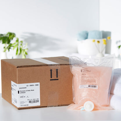 McKesson Shampoo and Body Wash 2,000 mL Dispenser Refill Bag Apricot Scent (468270_CS)