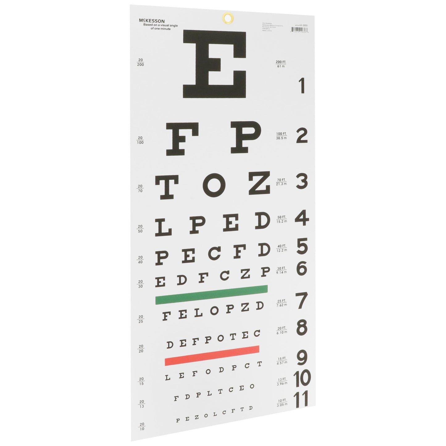 McKesson Eye Chart 20 Foot Distance Acuity Test (1038457_BG)