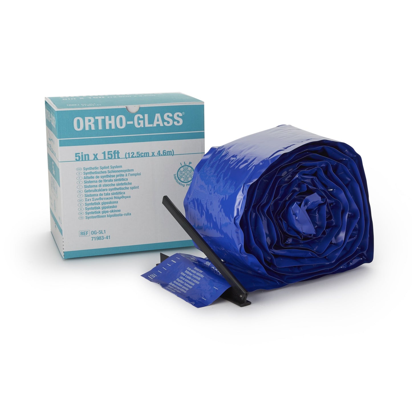 ORTHO-GLASS® Padded Splint Roll 5 Inch X 15 Foot Fiberglass White (282602_EA)