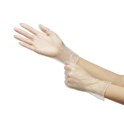 McKesson Exam Glove X-Large NonSterile Vinyl Standard Cuff Length Smooth Clear Not Rated (833078_CS)