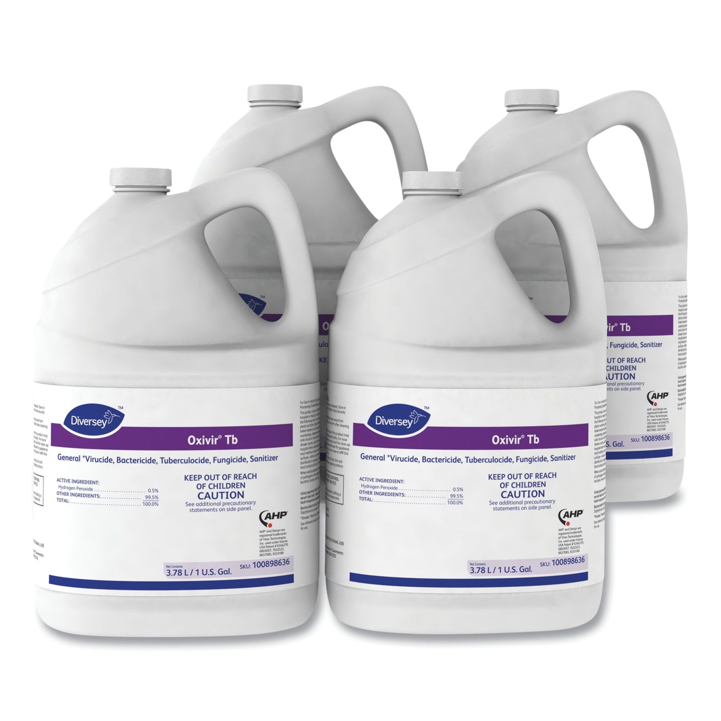 Diversey™ Oxivir® Tb Surface Disinfectant Cleaner Peroxide Based Manual Pour Liquid 1 gal. Jug Cherry Almond Scent NonSterile (1112821_CT)
