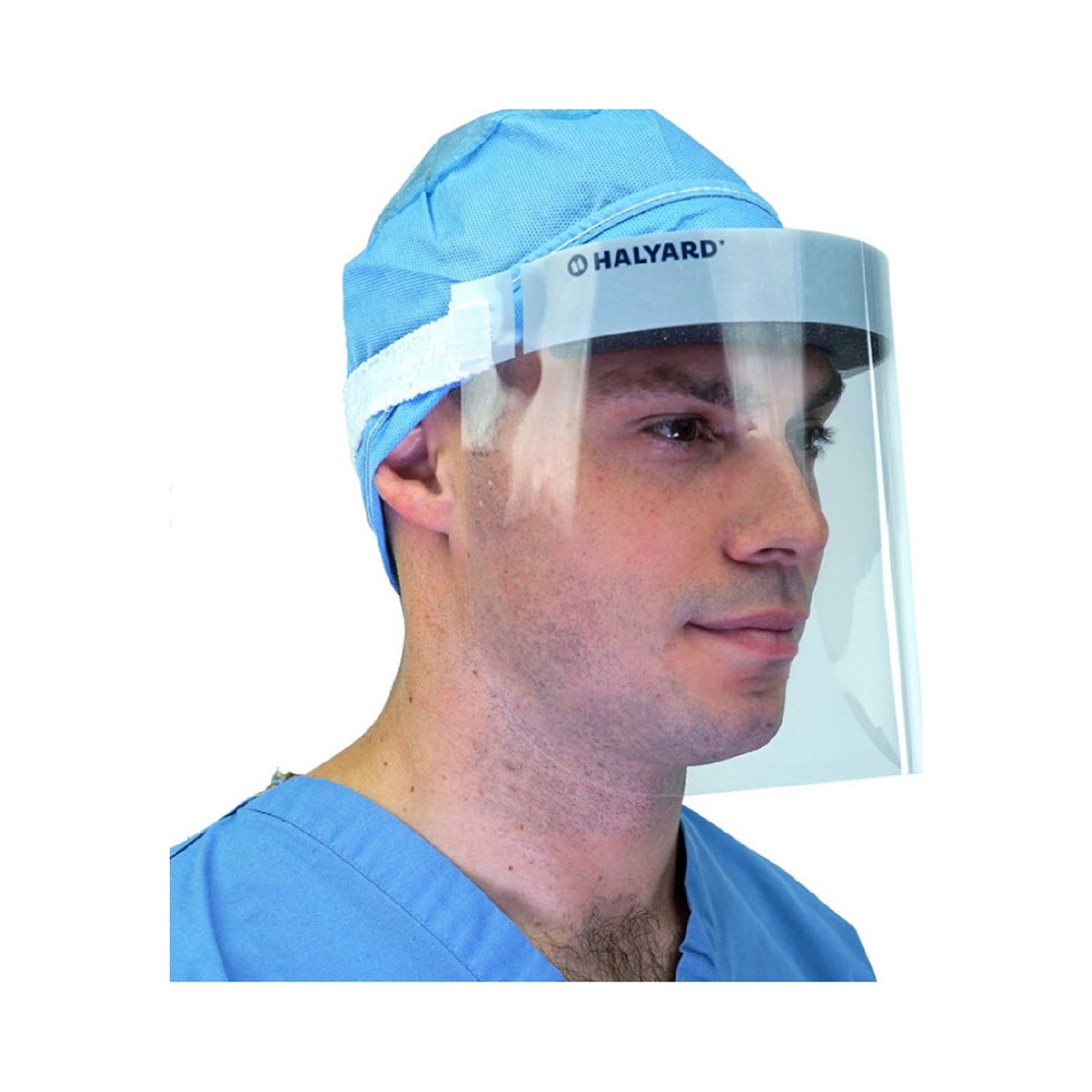Halyard Face Shield One Size Fits Most Full Length Anti-fog Disposable NonSterile (180156_CS)