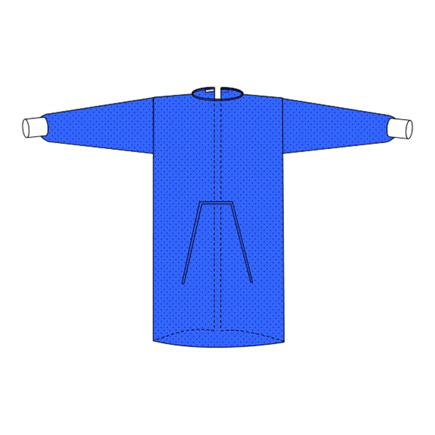 Welmed Protective Procedure Gown Large Blue NonSterile Not Rated Disposable (1200076_BG)