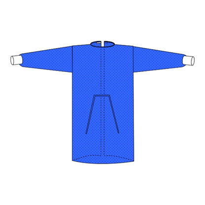 Welmed Protective Procedure Gown Large Blue NonSterile Not Rated Disposable (1200076_BG)
