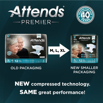 Attends® Premier Unisex Adult Incontinence Brief Medium Disposable Heavy Absorbency (1128073_BG)