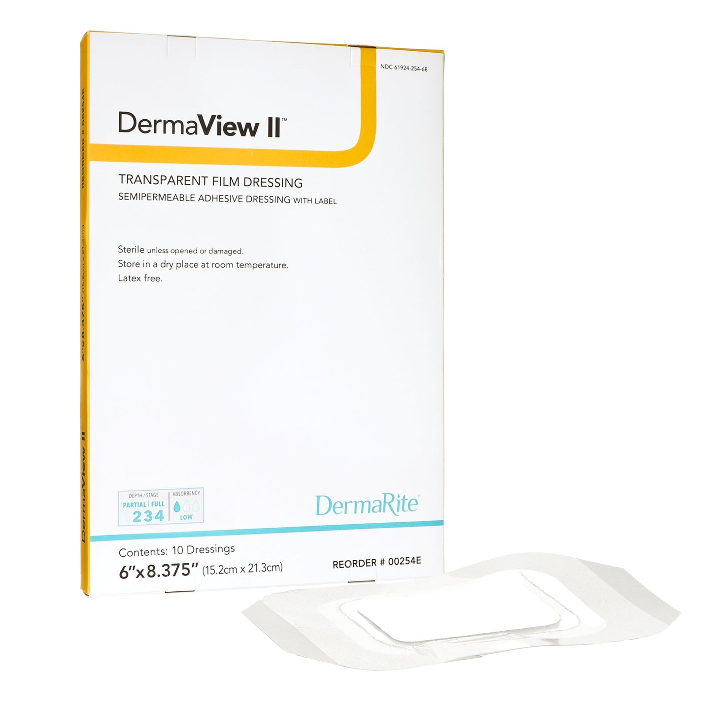 DermaView II™ Transparent Film Dressing 6-1/2 X 8-3/8 Inch Frame Style Delivery Rectangle Sterile (727083_EA)