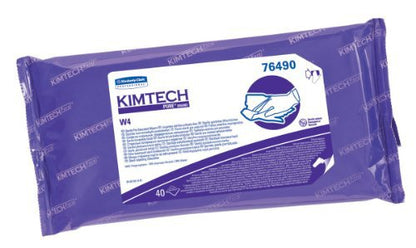 Kimtech™ W4 Premoistened Cleanroom Manual Pull Wipe 40 Count Soft Pack Alcohol Scent Sterile (930031_CS)