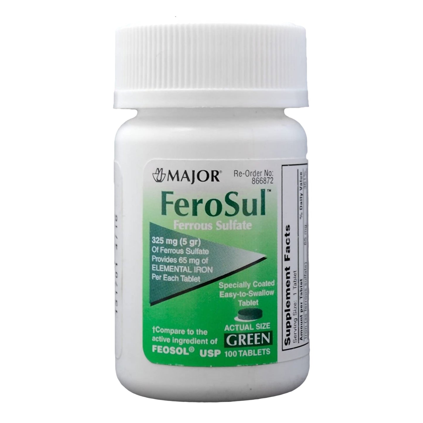 FeroSul® Mineral Supplement Iron 325 mg Strength Tablet 100 per Bottle (871453_BT)