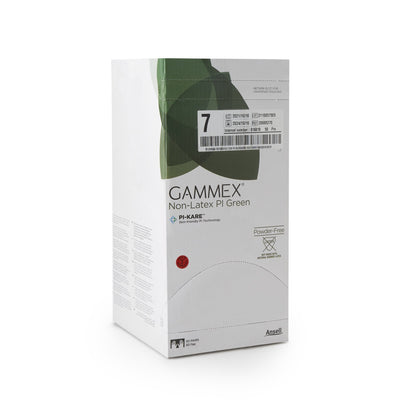 GAMMEX® Non-Latex PI Green Surgical Glove Size 7 Sterile Polyisoprene Standard Cuff Length Micro-Textured Light Green Chemo Tested (648143_BX)