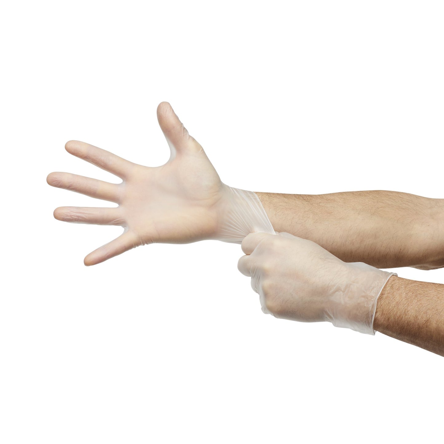 McKesson Confiderm® Exam Glove Medium NonSterile Vinyl Standard Cuff Length Smooth Clear Not Rated (871023_CS)