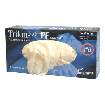 Trilon 2000® PF with MC3® Exam Glove Large NonSterile Stretch Vinyl Standard Cuff Length Smooth Ivory Not Rated WITH PROP. 65 WARNING (457272_BX)