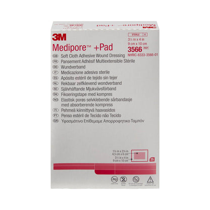 3M™ Medipore™ Composite Dressing 3-1/2 X 4 Inch Rectangle Sterile Nonwoven Backing (315360_EA)