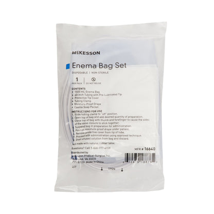 McKesson Enema Bag Set NonSterile 1500 mL (854375_CS)