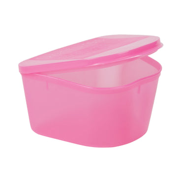 McKesson Denture Cup 8 oz. Pink Hinged Lid Single Patient Use (1177280_CS)