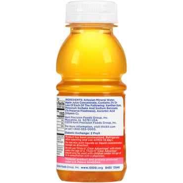 Thick-It® Clear Advantage® Thickened Beverage 8 oz. Bottle Apple Flavor Liquid IDDSI Level 2 Mildly Thick (803175_EA)