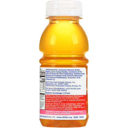 Thick-It® Clear Advantage® Thickened Beverage 8 oz. Bottle Apple Flavor Liquid IDDSI Level 2 Mildly Thick (803175_CS)