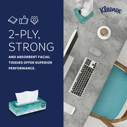 Kleenex® Facial Tissue White 8-1/5 X 8-2/5 Inch 100 Count (60594_CS)