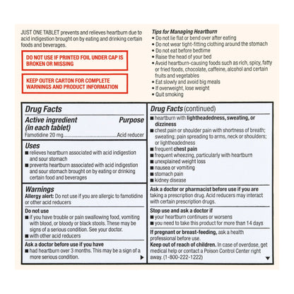 Foster & Thrive™ Antacid 20 mg Strength Tablet 50 per Bottle (1238987_BT)