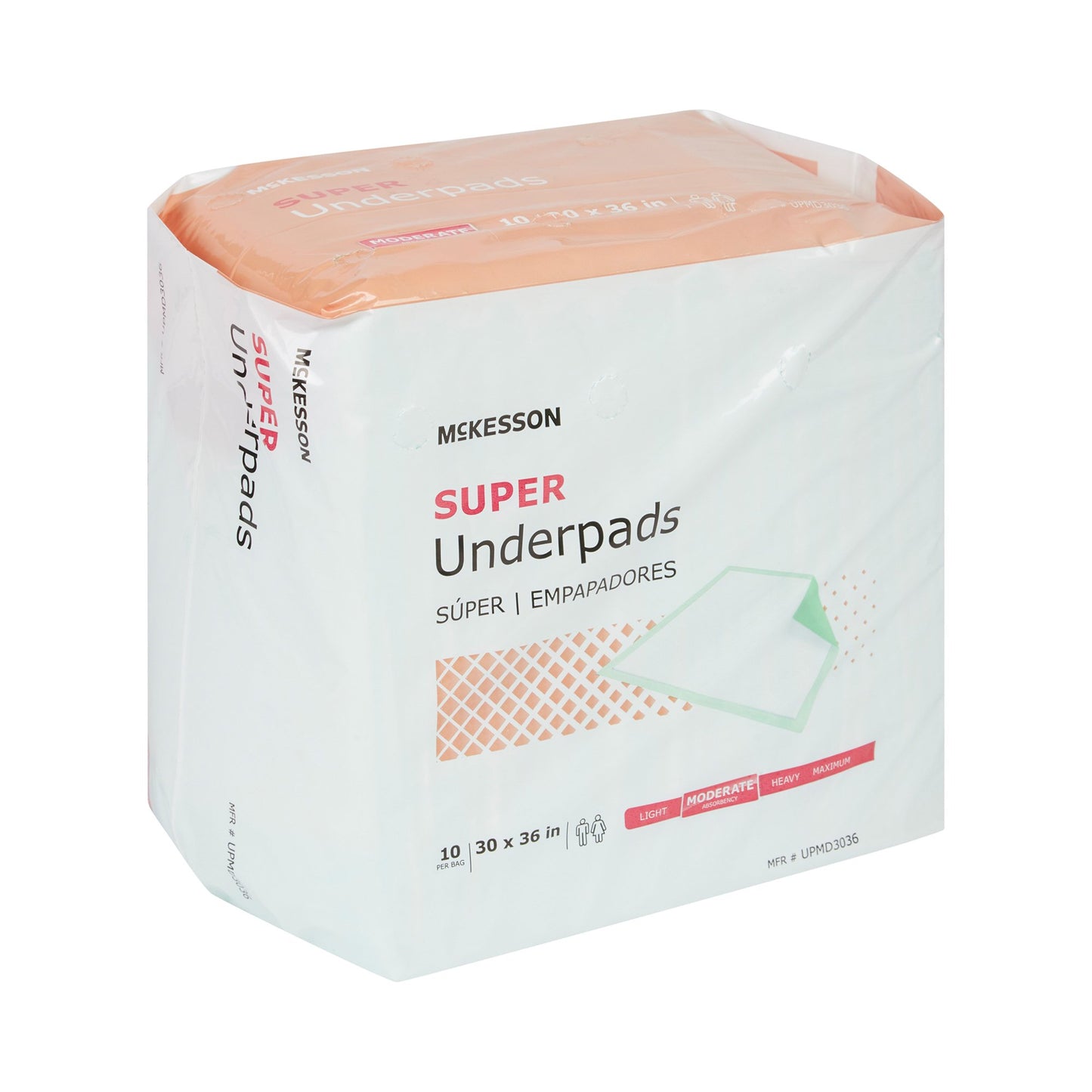 McKesson Super Disposable Underpad 30 X 36 Inch Fluff / Polymer Moderate Absorbency (724050_CS)