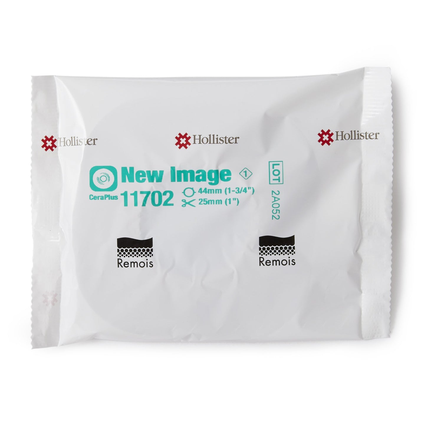 New Image™ CeraPlus™ Ostomy Barrier Trim to Fit, Extended Wear Adhesive Tape Borders 44 mm Flange Green Code System Up to 1 Inch Opening (1158423_BX)