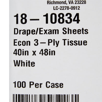 McKesson General Purpose Drape Physical Exam Drape 40 W X 48 L Inch NonSterile (216346_CS)