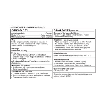 Geri-Care® Topical Pain Relief 10% - 15% Strength Menthol / Methyl Salicylate Cream 1 oz. (1188324_CS)