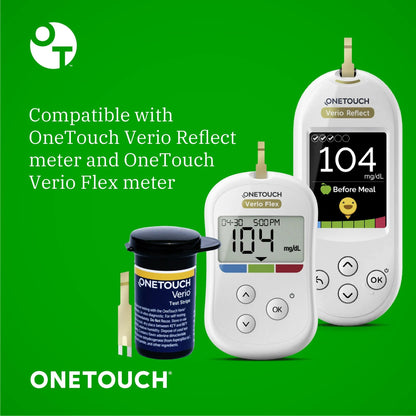 OneTouch® Verio® Blood Glucose Test Strips 100 Strips per Pack (832490_BX)