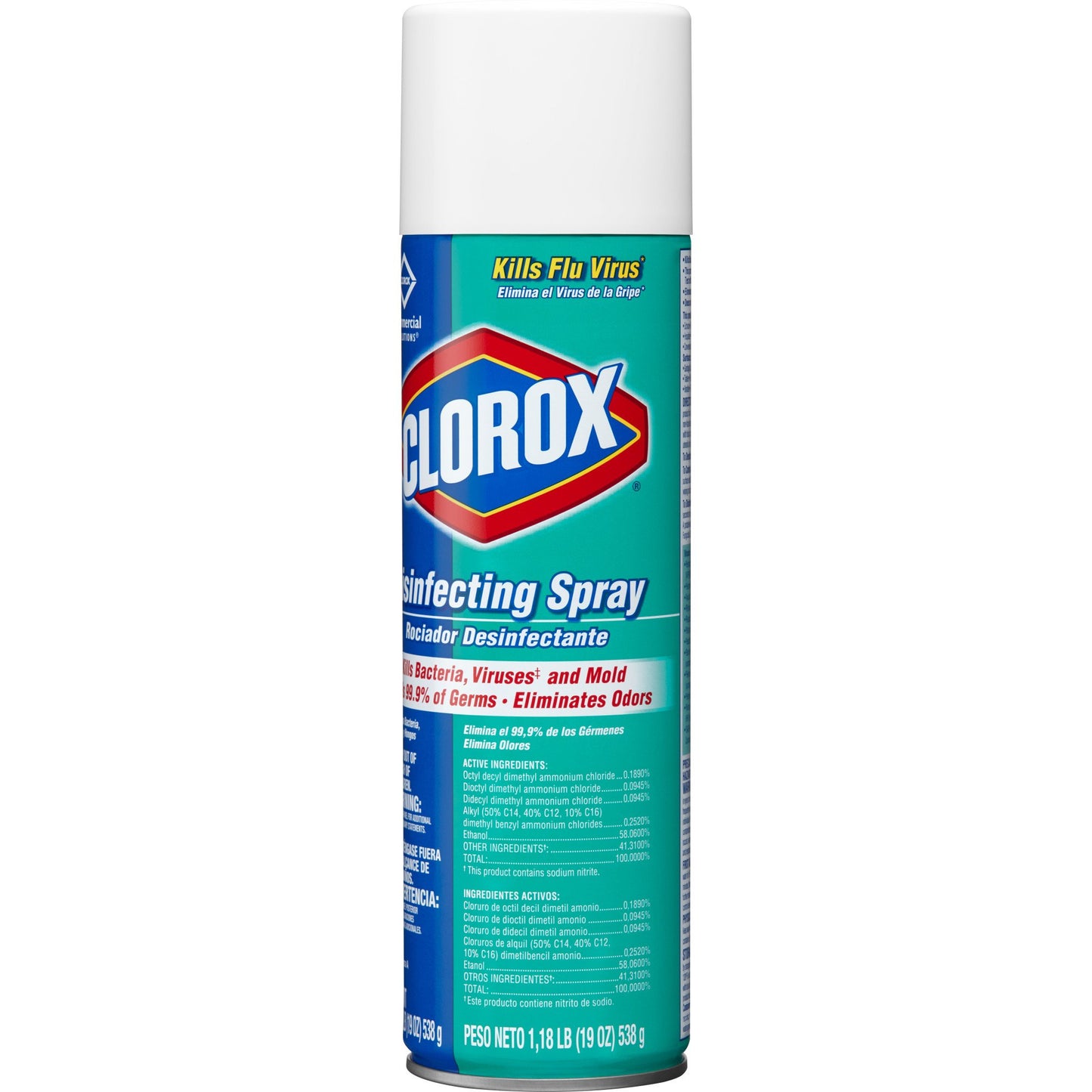 Clorox Commercial Solutions® Clorox® Surface Disinfectant Alcohol Based Aerosol Spray Liquid 19 oz. Can Fresh Scent NonSterile (585450_EA)