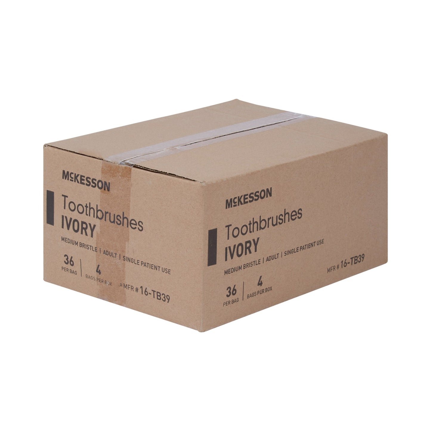 McKesson Toothbrush Ivory Adult Medium (472584_CS)